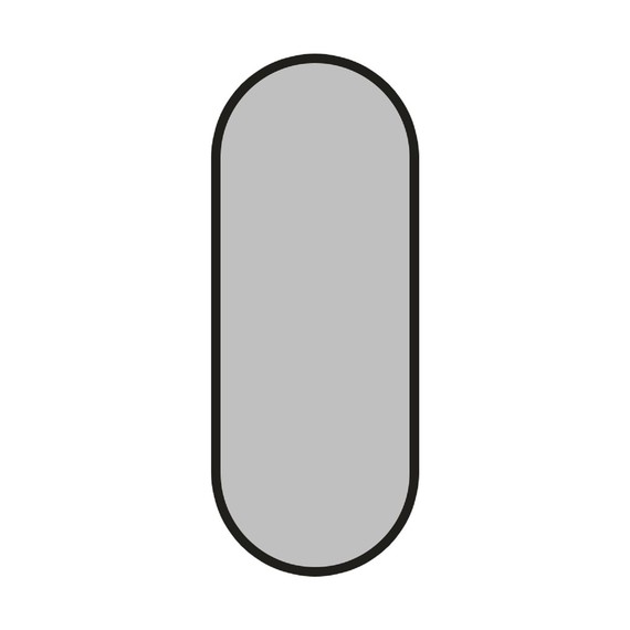 Дизайнерское овальное настенное зеркало Glass Memory Harmony max в металлической раме черного цвета